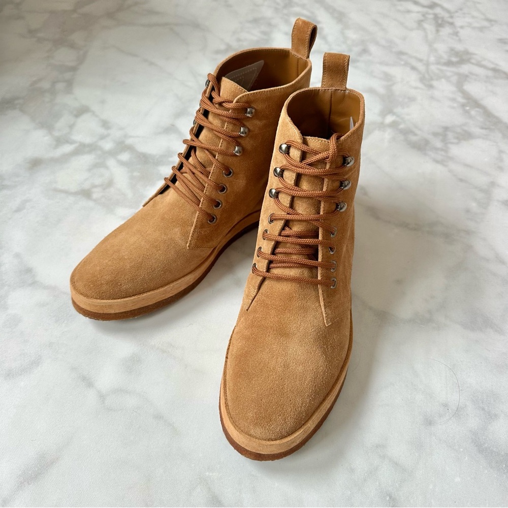 Jenni Kayne Canyon Chestnut Brown Suede Lace Up Boots Size 41